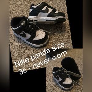 Nike - black and white panda - toddler 3 NWT